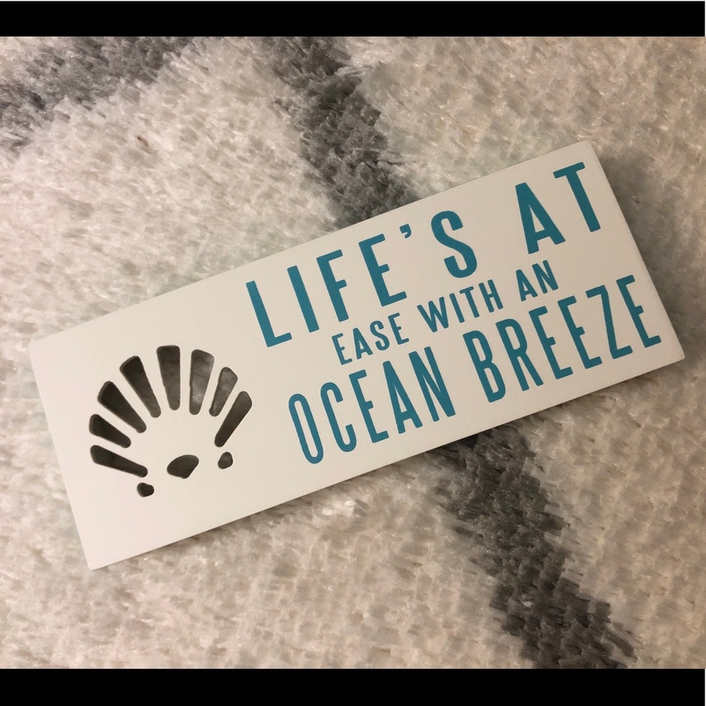 Wooden Table Sign - Ocean Breeze Collection